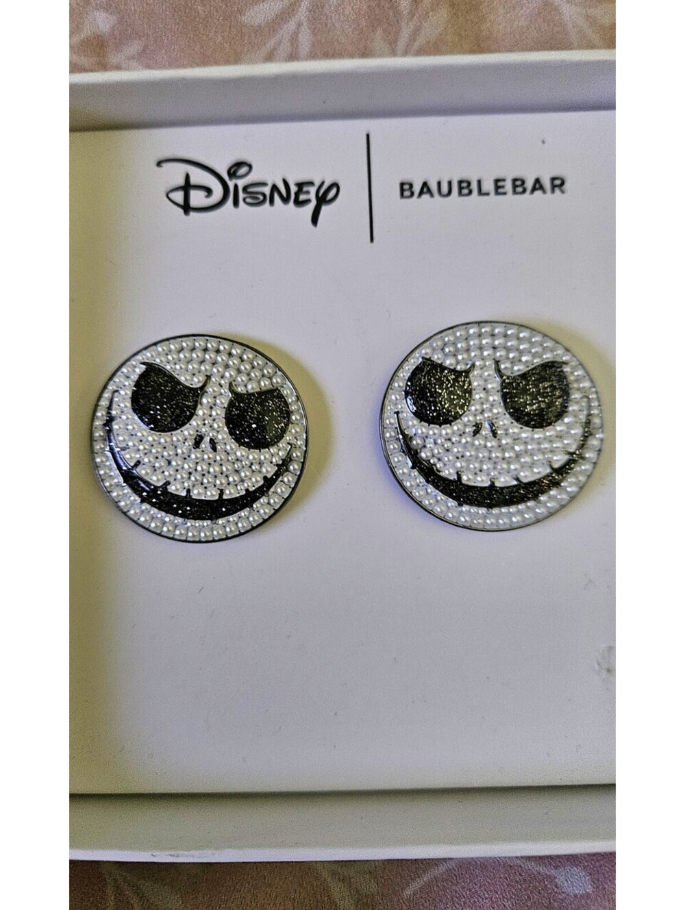 Disney x BaubleBar Jack Skellington Stud Earrings BNIB